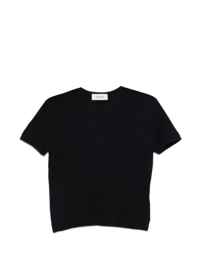 Lisa Yang The Ira Short-sleeve Knitted T-shirt In Blue