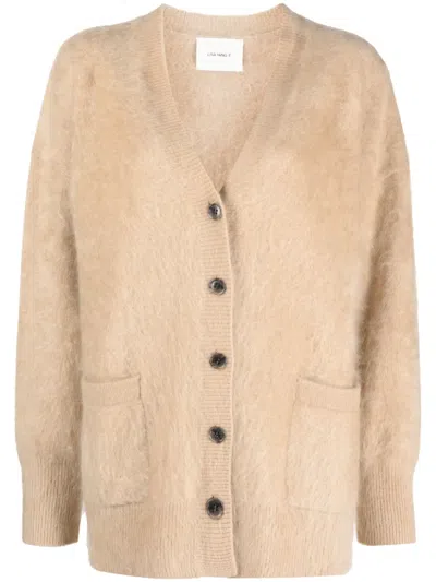 Lisa Yang The Malena Brushed Cashmere Cardigan In Neutrals