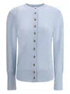Lisa Yang The Nellia Button-cuffs Cardigan In Blue