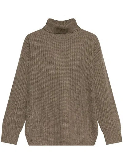 Lisa Yang The Therese Sweater In Brown