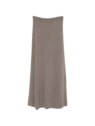 Lisa Yang Torie A-line Midi Skirt In Neutral