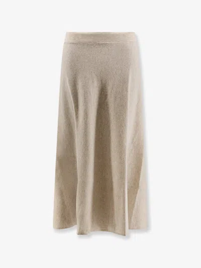Lisa Yang Torie Cashmere Skirt In Nude
