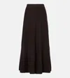 Lisa Yang Torie High-rise Cashmere Maxi Skirt In Brown
