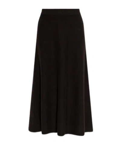 Lisa Yang Torie Knitted Midi Skirt In Black