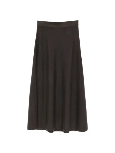 Lisa Yang Torie Midi Skirt In Brown
