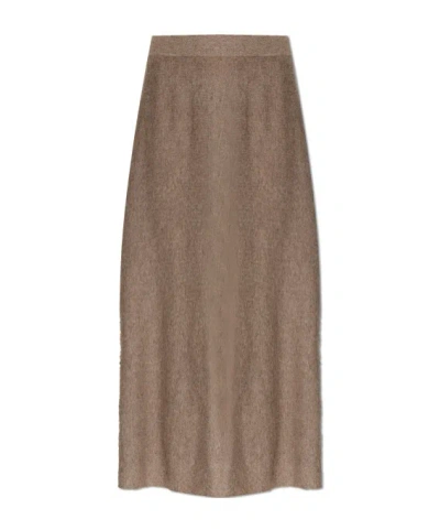 Lisa Yang Torie Ribbed Knitted Skirt In Animal Print