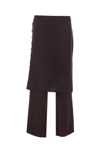 Lisa Yang Payton Pants In Burgundy