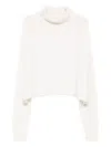 Lisa Yang Turtleneck Cropped Sweater In Neutral