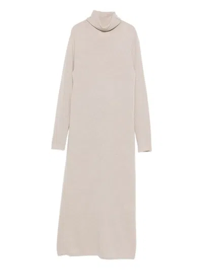 Lisa Yang Turtleneck Dress In Neutral