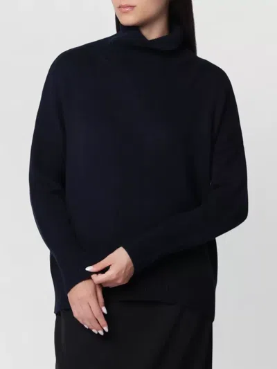 Lisa Yang Heidi Turtleneck Sweater In Navy Cashmere In Orange