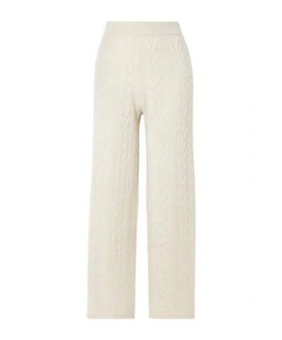 Lisa Yang Twisted Knitted Casual Pants In White