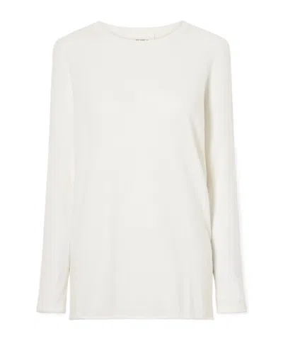 Lisa Yang Two-piece Set Of Long-sleeved Knit Top And Skirt In White