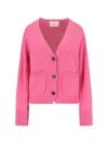 Lisa Yang Oversized Crewneck Knitwear Long Sleeves In Pink