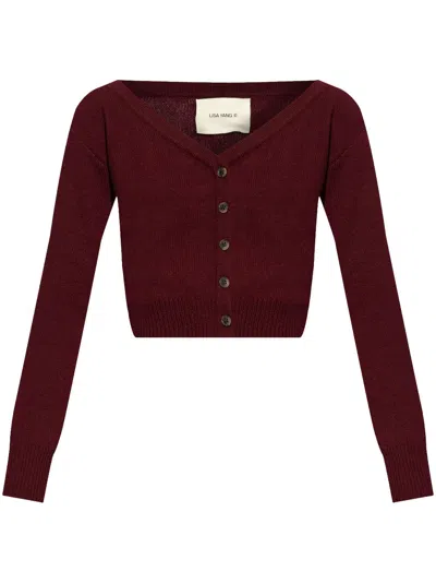 Lisa Yang V-neck Cardigan In Red