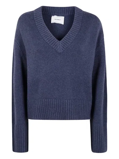 Lisa Yang V-neck Cashmere Sweater In Blue
