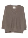Lisa Yang V-neck Cashmere Sweater In Gray