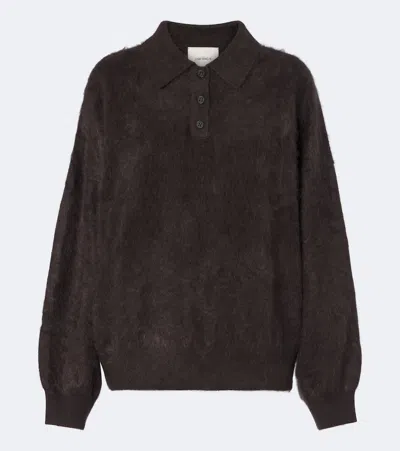Lisa Yang Etta Cashmere Polo Shirt-style Sweater In Brown