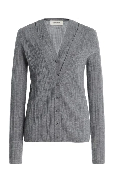 Lisa Yang Vanna Cashmere Cardigan In Gray