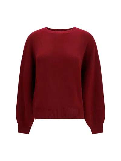 Lisa Yang Veira Sweater In Burgundy