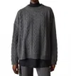 Lisa Yang Vilma Cable Sweater In Graphite