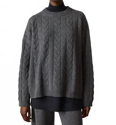 Lisa Yang Vilma Cable Sweater In Graphite