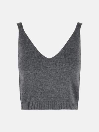 Lisa Yang Ribbed Tank Top In Gray