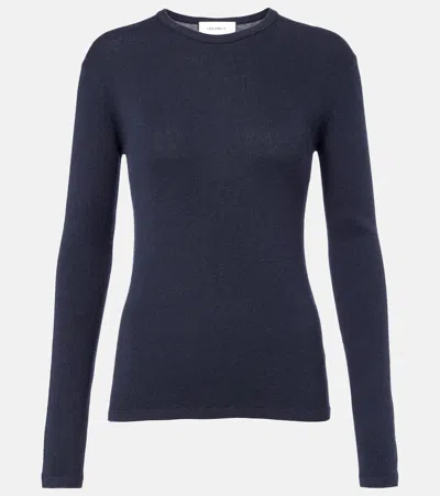 Lisa Yang Vivian Cotton And Cashmere Sweater In Blue