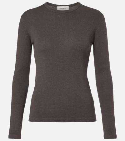 Lisa Yang Vivian Cotton And Cashmere Sweater In Brown
