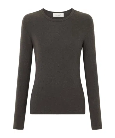 Lisa Yang Vivian Cotton And Cashmere-blend T-shirt In Gray