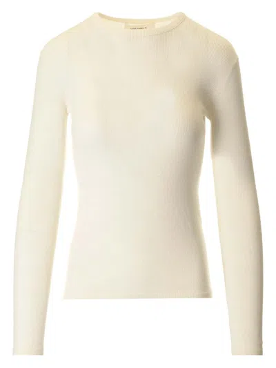 Lisa Yang Vivian Long-sleeved T-shirt Knitwear White In Neutral