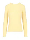 Lisa Yang Vivian Long Sleeved T-shirt Knitwear Yellow In Yellow