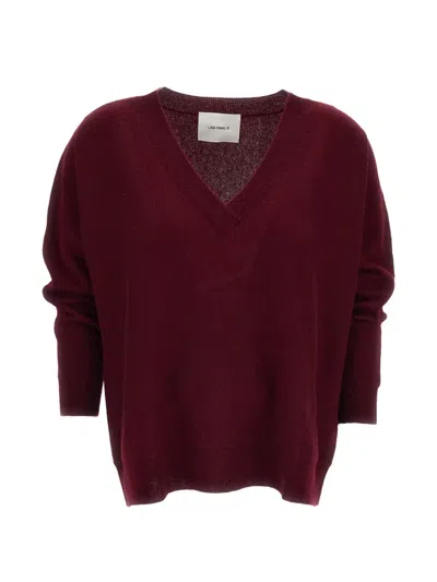 Lisa Yang Red Kenny V-neck Cashmere Sweater In Brown