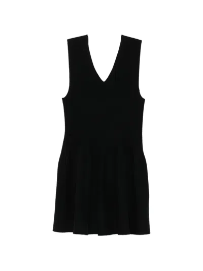 Lisa Yang V-neck Mini Dress In Black