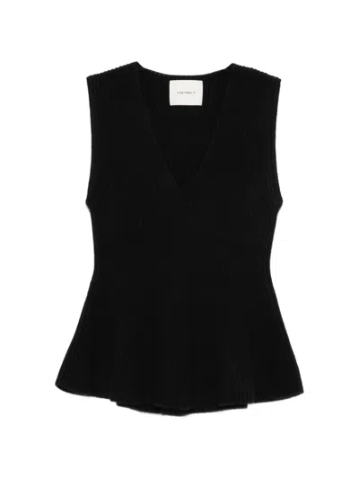 Lisa Yang V-neck Ribbed Cashmere Sweater In Black