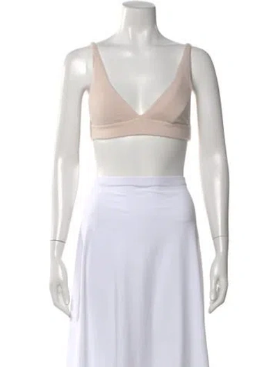 Pre-owned Lisa Yang V-neck Sleeveless Sports Bra In Pink