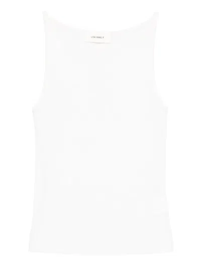 Lisa Yang 리네트 민소매 탑 In White