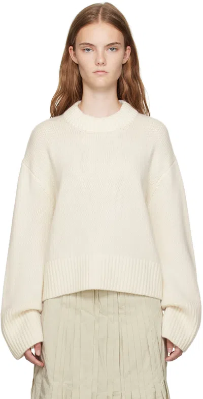 Lisa Yang White Sony Sweater In Cr Cream