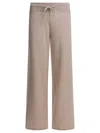 Lisa Yang Wide-leg Cashmere Trousers With Ribbed Waistband In Brown
