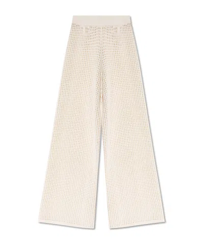Lisa Yang Wide-leg Casual Pants In Beige