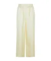 Lisa Yang Wide-leg Ivory Silk Trousers In White