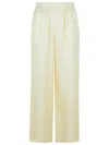 Lisa Yang Wide-leg Ivory Silk Trousers In Cream