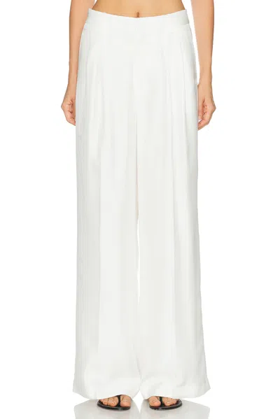 Lisa Yang Wide Leg Tailored Trousers In White