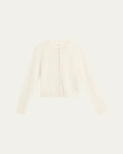Lisa Yang Wilona Cardigan Sweater In White