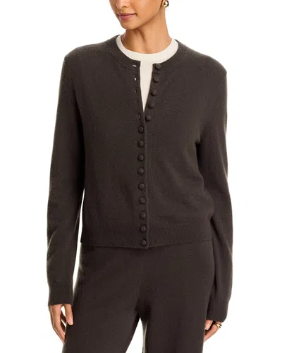 Lisa Yang Wilona Cashmere Button Front Sweater In Brown
