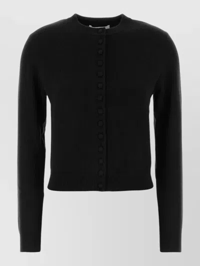 Lisa Yang Wilona Cashmere Cardigan Long Sleeves In Black