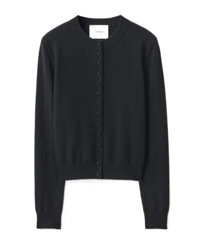 Lisa Yang Wilona Crew Neck Cardigan In Black