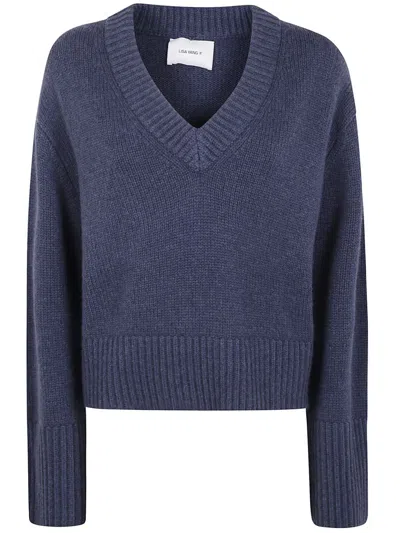 Lisa Yang "wing" Vneck Sweater Clothing In Gray