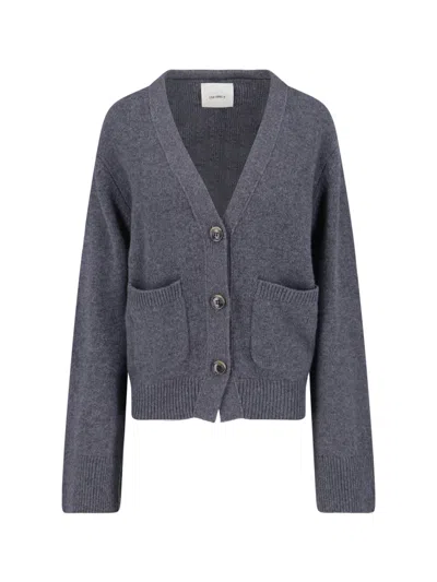 Lisa Yang Gray Cashmere Danni V-neck Cardigan