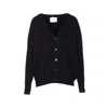 Lisa Yang Knitwear V-neck Long Sleeve Top In Black
