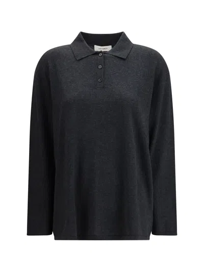 Lisa Yang Caisa Buttoned Collar Polo Top In Black